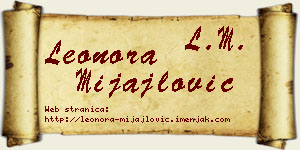 Leonora Mijajlović vizit kartica